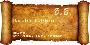 Baszler Baldvin névjegykártya
